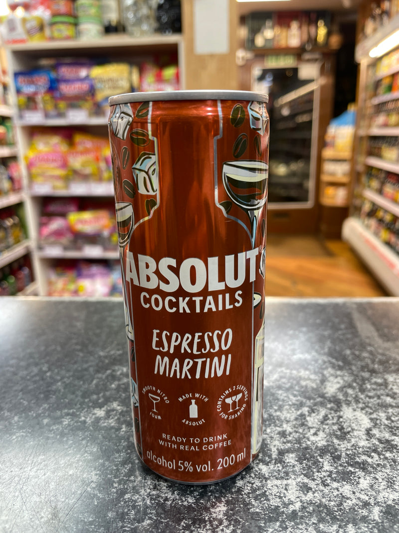 Absolut Cocktails Espresso Martini Can 250ml