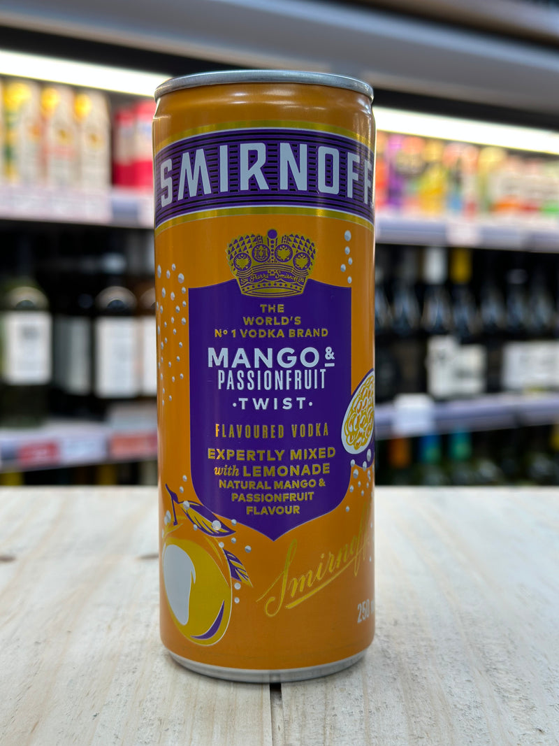 Smirnoff Mango & Passion Fruit Pre Mixed Can 250ml