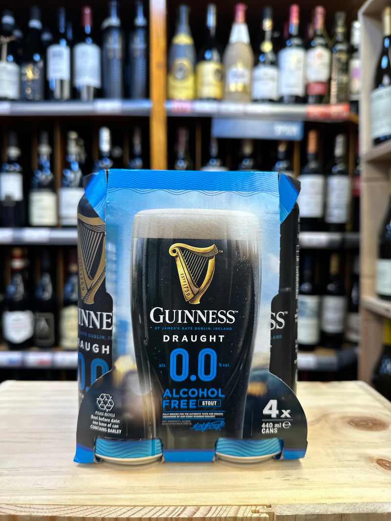 Guiness Draught Alcohol Free 4x440ml Cans