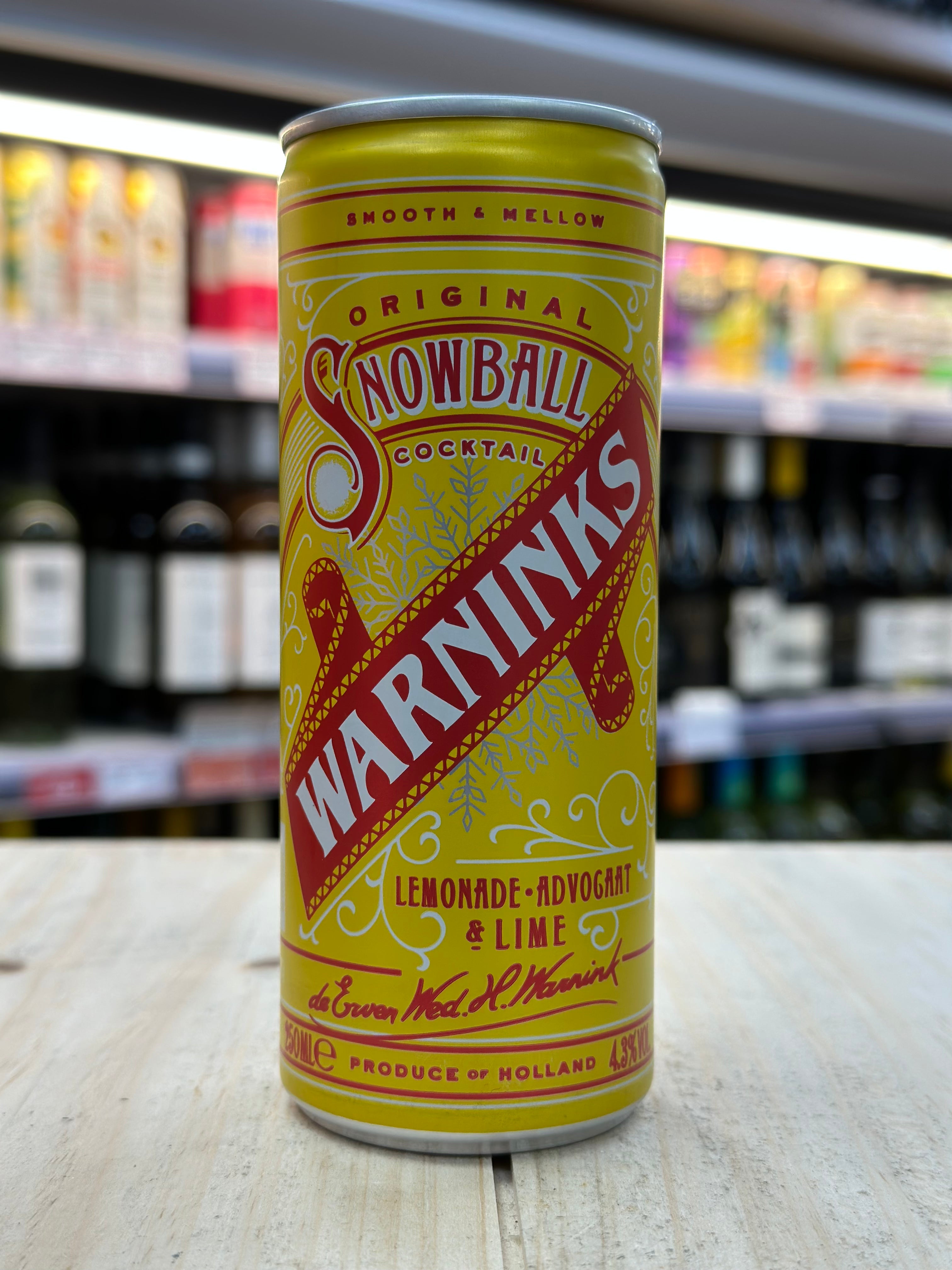 Warninks Snowball Pre Mixed Can 250ml Billericay Wines