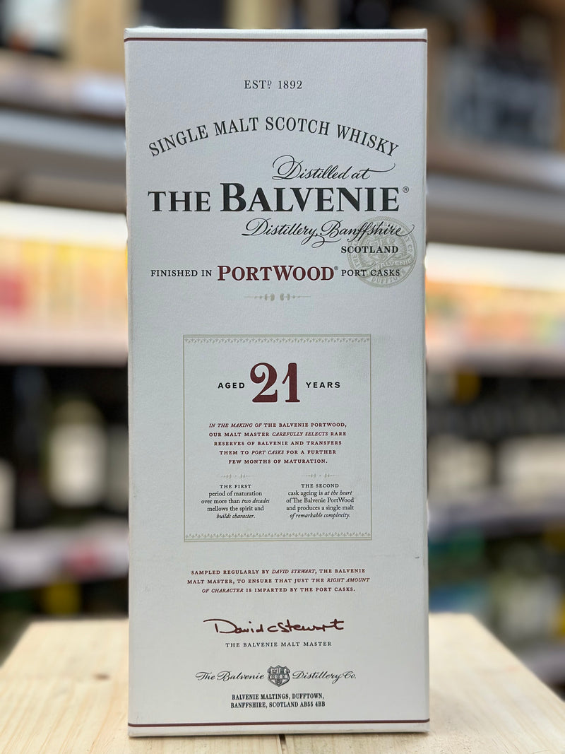 The Balvenie Portwood Single Malt Scotch Whisky 21 Years Old 70cl